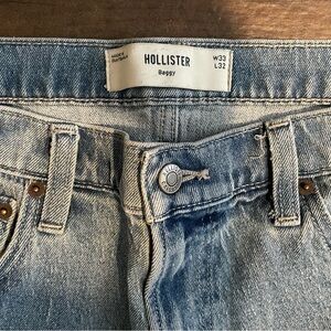 Hollister Baggy Light Blue Denim Jeans W33 L32